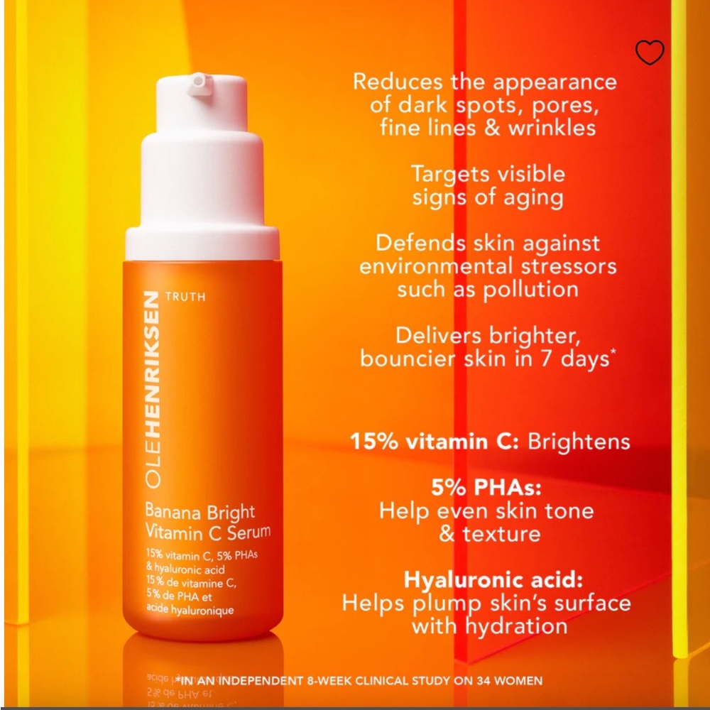 OLE HENRIKSEN Banana Bright Vitamin C Serum 1oz $71 NIB - Picture 7 of 12